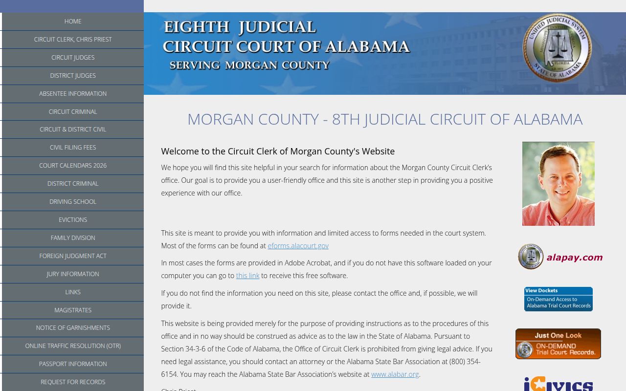 Morgan County Circuit Court website